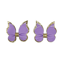 Magic Glitter Butterfly Hair Clips - Purple